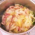 ぴか一郎's cooksnap of when they made 【〆も楽しみ】白菜とベーコンのコンソメ鍋.