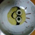 かずあいまま♪'s cooksnap of when they made ☆キャラ弁♪ミニオンおにぎり☆.