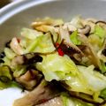 saorin's cooksnap of when they made 簡単‼キャベツと椎茸のアヒージョ風.