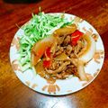 あちたんまん！'s cooksnap of when they made 野菜たっぷり茄子と豚こまのマヨポン炒め.