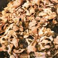 でむでみ's cooksnap of when they made 節約メイン♡豚こまと卵のにんにく高菜炒め.