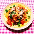 カレンガール's cooksnap of when they made *卵とナポリタン*.