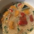 Yokchina's cooksnap of when they made ☆かぼちゃと長ピーマンの豆乳味噌汁☆.