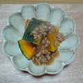 ぱーね's cooksnap of when they made 超簡単♪レンジで２分南瓜（挽肉あんかけ）.