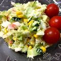Lucky Moon's cooksnap of when they made キャベツでカニカマコーンのコールスロー.
