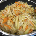 クックKUKHV8☆'s cooksnap of when they made もやしと人参とじゃがいもの炒め物.