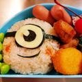 ながっさんママ's cooksnap of when they made 簡単キャラ弁 卵使わずミニオン弁当.