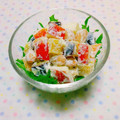 まあまま☆0403's cooksnap of when they made さつま芋と林檎とお豆のヨーグルトサラダ✿.