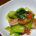 ポキコちゃん's cooksnap of when they made チンゲン菜と海老のオイスター炒め.