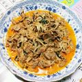 こともみ's cooksnap of when they made 【簡単】キムチの素で豚キムチーズ野菜炒め.