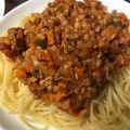 はるすけ１１２２'s cooksnap of when they made 大豆ミートでトマトソースのパスタ.