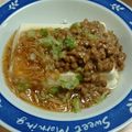 はるのすけ●'s cooksnap of when they made 納豆となめたけの温やっこ.