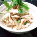 ゆみっちぇ's cooksnap of when they made 茹で鶏とごぼうの梅和え.