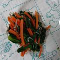 イチゴ、イチゴ。's cooksnap of when they made レンジで簡単♪青梗菜と人参のしらす和え♡.