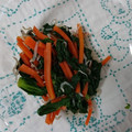 イチゴ、イチゴ。's cooksnap of when they made レンジで簡単♪青梗菜と人参のしらす和え♡.