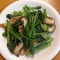 ゆすひと's cooksnap of when they made 小松菜と椎茸のソテー♪.