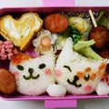 あつみ。。's cooksnap of when they made 【キャラ弁】ブチ猫おにぎり弁当.