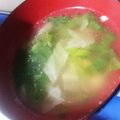 eiyoushi's cooksnap of when they made キャベツとネギの中華スープ☆.