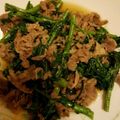 momo000's cooksnap of when they made 春菊と豚肉炒め.
