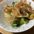 肉とか肉とか's cooksnap of when they made セロリの葉と油揚げの炒め煮～簡単に一品.