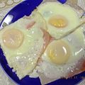 ゆけり３兄弟's cooksnap of when they made 黄身がずれないハムエッグ.