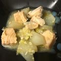 yumi85's cooksnap of when they made 鮭と大根のにんにく味噌煮.