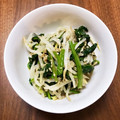 CHIDIKICHI's cooksnap of when they made 超簡単！もやしとほうれん草のナムル.