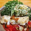ねこぽんぽ's cooksnap of when they made たらのムニエル☆サルサ・クルダ風ソース♪.
