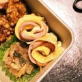 chamamaz's cooksnap of when they made 簡単お弁当に花おかず♡ハムと卵の薔薇♬.