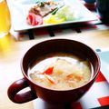 SacMic's cooksnap of when they made 半熟卵とたっぷりせんキャベツの満腹味噌汁.