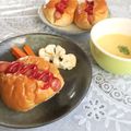 coconut☺︎'s cooksnap of when they made 我が家の定番☆バターロールでホットドッグ.