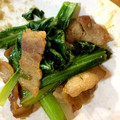 もんすけまま's cooksnap of when they made 小松菜と豚肉のコク旨炒め♡カレー風味♪.