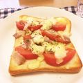 なぎさ▽▲'s cooksnap of when they made お家にあるものでマルゲリータトースト.
