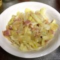 shineT718's cooksnap of when they made キャベツ、ベーコン、玉ねぎの簡単炒め☆.