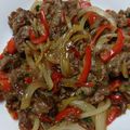 クックQNOM99☆'s cooksnap of when they made 簡単おつまみ★牛肉とパプリカ炒め.