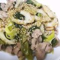 ユーロン's cooksnap of when they made 豚肉と長葱、竹輪の甘酢ニンニク炒め.
