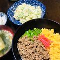 ☆さっちー☆☆'s cooksnap of when they made 鶏そぼろ三色丼.
