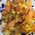 クック61SEI8☆'s cooksnap of when they made キャベツと魚肉ソーセージの卵炒め.