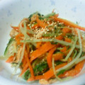 @ちんまりさん's cooksnap of when they made 水菜とﾆﾝｼﾞﾝのごま炒め.