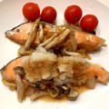 3人の幸せママ's cooksnap of when they made 秋鮭のキムチぽんず蒸し.