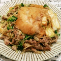 あーこ姐's cooksnap of when they made 簡単〜♪ 厚揚げとエノキと豚肉の炒めもの.