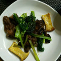 M130018's cooksnap of when they made 牛肉と小松菜のカレーソース炒め.