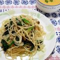 ｍａｒｉ♪'s cooksnap of when they made つるむらさきとシーチキンワンポットパスタ.