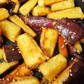 ペキのリリー's cooksnap of when they made 米油で揚げないスティック大学芋.