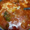 小栗色's cooksnap of when they made レンジでお手軽フラメンカエッグ.