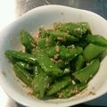 やすらー's cooksnap of when they made スナップえんどうのごま和え.