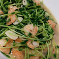 mioly's cooksnap of when they made 簡単♪海老と豆苗エリンギのバター醤油炒め.