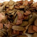 クックET15YS☆'s cooksnap of when they made ベーコンで☆ごぼうと舞茸のバター醤油.