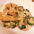 ☆saekko☆'s cooksnap of when they made レンコンと長いも＆オクラのごまだれ和え.
