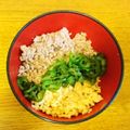 ココァ's cooksnap of when they made 調理室ﾖﾘ～炒めない★保育園のふわ二色丼.